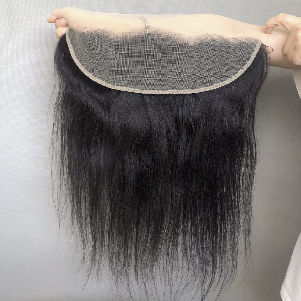 Popular Style Natural Color 13x4 Frontal Straight Hair Lace Frontal Indian 100% Human Hair