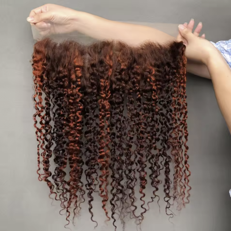 High Quality Lace Frontal 13*4 Inch Pixie Curl Ear to Ear Frontai Raw Human Hair