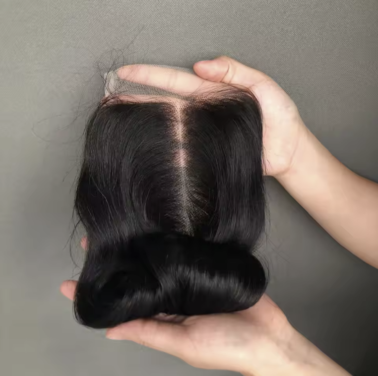 Wholesale Price Hot Beauty Hair Double Drawn Cuticle Aligned Human Hair Egg Curl Lace Front Closure Fumi Hair Closure