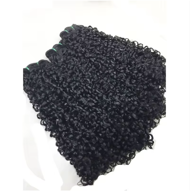 High End 12A Grade Fumi Hair Super Double Drawn Virgin Cuticle Aligned Brazilian Hair Bundles Funmi Pixie Curl Natural Color